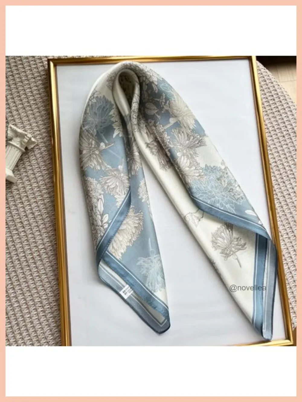 100% Mulberry Silk Square Head Scarf 21x21 Lightweight Satin Hair Scarf for